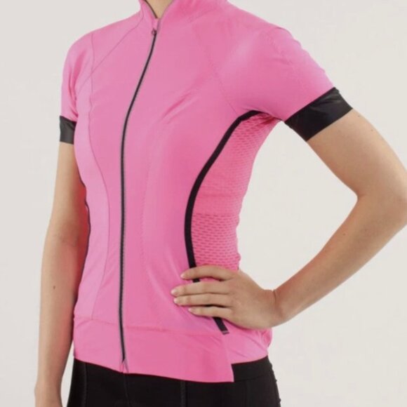 Lululemon Paceline Cycling Jersey Pinkelicious Size 4 Zip Front Jacket Vancouver - Picture 14 of 16